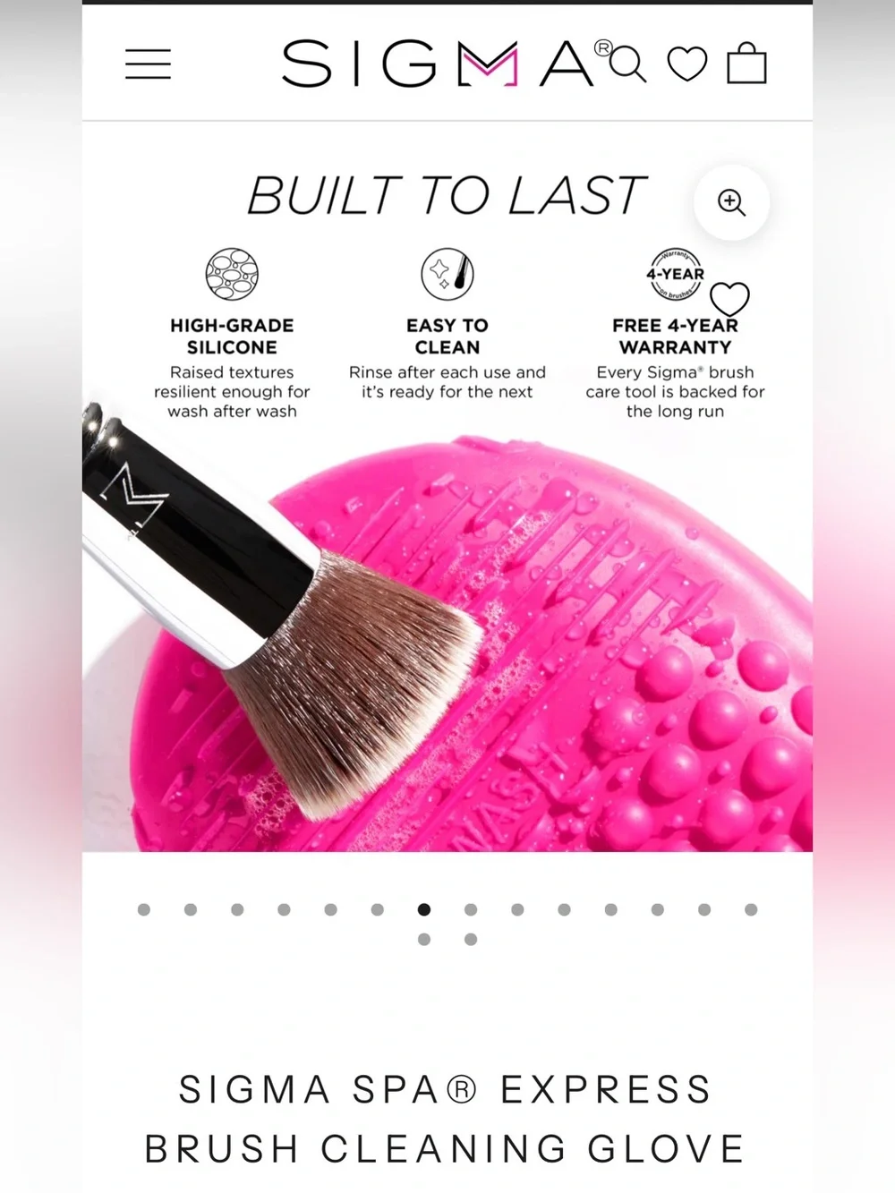 Sigma Cleaning Brushes Glove Sigma Spa Express Cleaning Glove For Brushes *NIB*